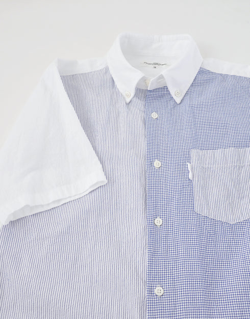 シボライトオックスのパッチワークシャツ